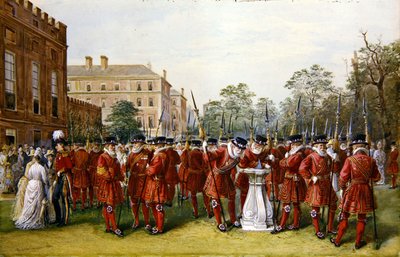 クラレンス・ハウスでの衛兵のパレード 作： Nicholas Chevalier