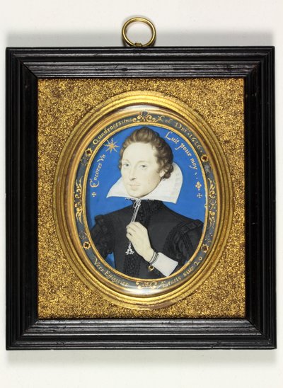 ヘンリー・キャリーと呼ばれる紳士、モンマスの第二伯爵 作： Nicholas Hilliard