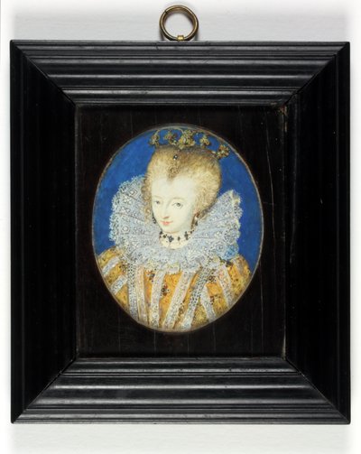 エリザベス1世とされる女性の王女時代（エナメル製 作： Nicholas Hilliard