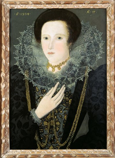 ドロシー・ハデルストン（旧ドーマー）、1594 作： Nicholas Hilliard