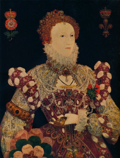エリザベス1世、イングランドとアイルランドの女王、c1574 作： Nicholas Hilliard