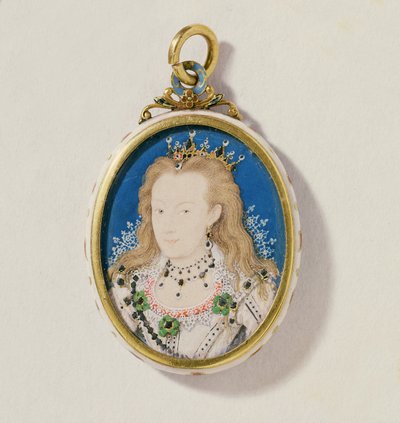 フランシス・ハワード、リッチモンドとレノックスの公爵夫人、1605-10年（ヴェラムのトイレ） 作： Nicholas Hilliard