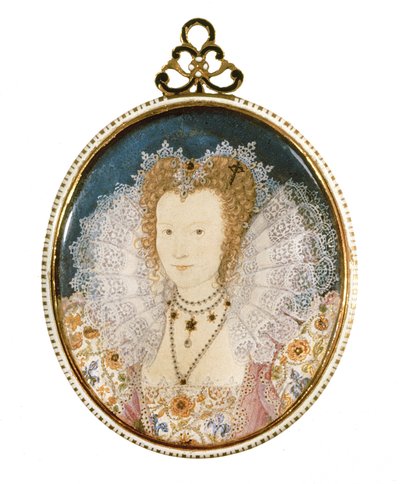 未知の女性のミニチュア 作： Nicholas Hilliard