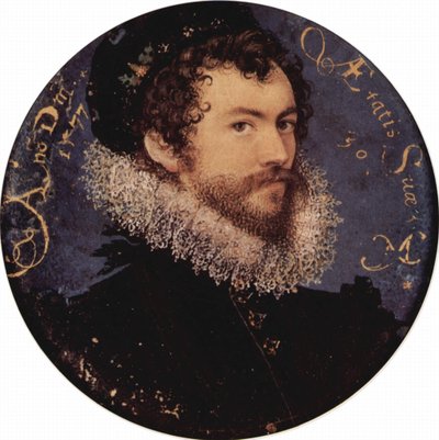 自画像、30歳 作： Nicholas Hilliard