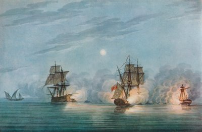 Badere-I-Zaffér、c1809の捕獲 作： Nicholas Pocock