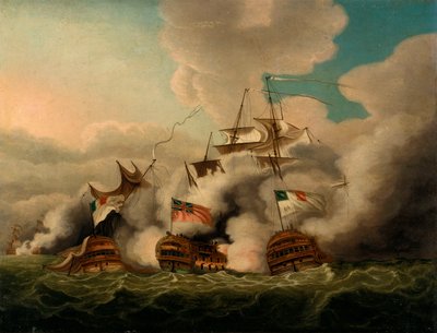 6月1日の海戦で戦線を突破したHMS「ブランズウィック 作： Nicholas Pocock
