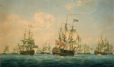1797年スピットヘッドの船 作： Nicholas Pocock