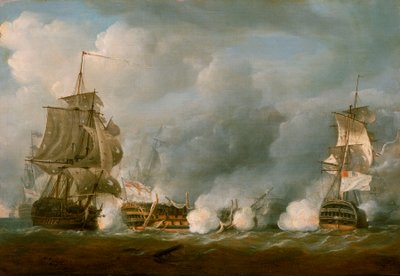 1794年6月1日の戦いにおける「ディフェンス 作： Nicholas Pocock