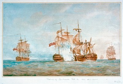 1800年3月31日、「ギヨーム・テル号」の拿捕 作： Nicholas Pocock