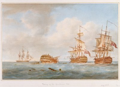1800年3月31日、「ギヨーム・テル号」の拿捕 作： Nicholas Pocock