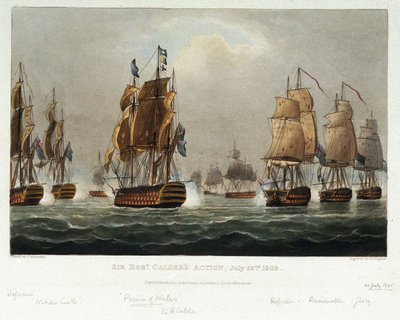 ロバート・カルダー卿（1745-1818）の海軍作戦 作： Nicholas Pocock