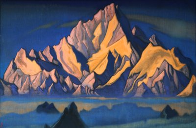 ゲサルの住居」、1947 年。 作： Nicholas Roerich