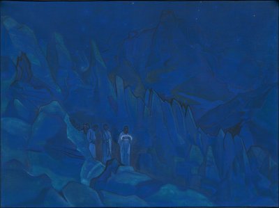 闇の燃焼、「彼の国」シリーズ、1924 作： Nicholas Roerich