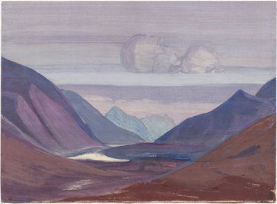 チャンドラ川、研究、1931 作： Nicholas Roerich