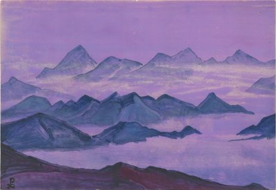 ヒマラヤ。アルバムリーフ、1934 作： Nicholas Roerich
