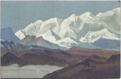 ヒマラヤ、カンチェンジュンガ山脈、1936年 作： Nicholas Roerich