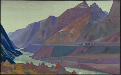 コクサーキャンプ、1932年 作： Nicholas Roerich
