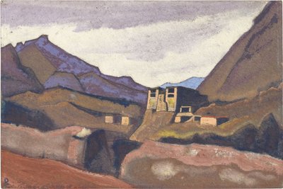 ラダック・パー・レーリッヒ、ニコラス（1874-1947）。 厚紙にテンペラ、サイズ : 30,5x45,7 作： Nicholas Roerich