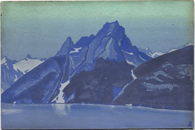 ナガス湖、カシミール、1936 作： Nicholas Roerich