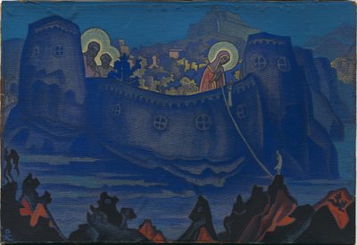 マドンナディラヴォロ、スケッチ、1933 作： Nicholas Roerich