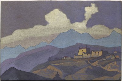 チベット、ツァン県の修道院、1936 作： Nicholas Roerich