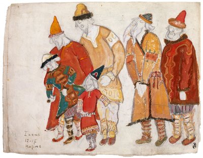 人々。オペラの衣装デザイン、イゴール王子、A。ボロディン作、1914年 作： Nikolai Konstantinowitsch Roerich