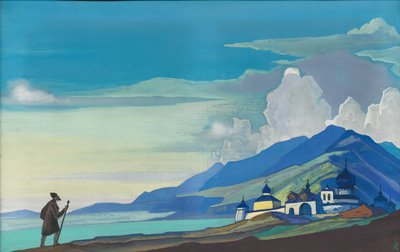 輝く都市の巡礼者、1933 作： Nicholas Roerich