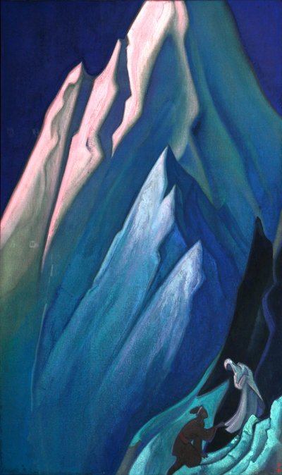 リードする彼女」、1944年。 作： Nicholas Roerich