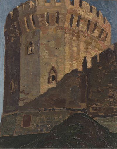 スモレンスク。 Tower par Roerich, Nicholas (1874-1947)。 合板に油彩、サイズ：39x30,5 作： Nicholas Roerich