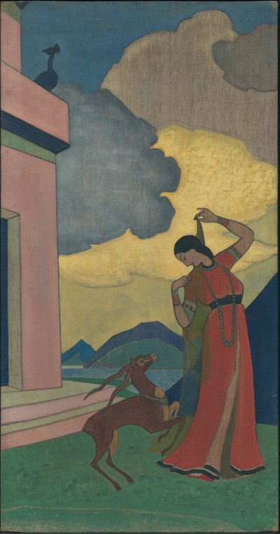 朝の歌、装飾パネル、「知恵の夢」シリーズ、1920 作： Nicholas Roerich