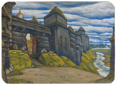 オペラの舞台デザインA.ボロディンのイゴール王子 作： Nikolai Konstantinowitsch Roerich