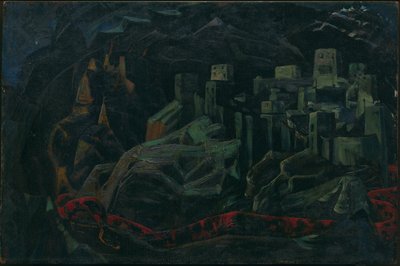 死んだ都市、1918 作： Nicholas Roerich