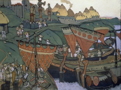 ドニエプルの奴隷、1905年 作： Nicholas Roerich