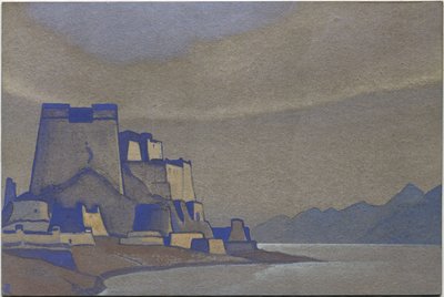 チベット、ゾン、1936 作： Nicholas Roerich