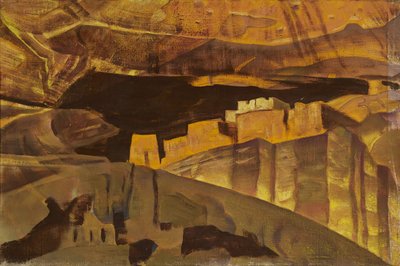 キャニオンデシェイのホワイトハウス遺跡、1921年 作： Nicholas Roerich