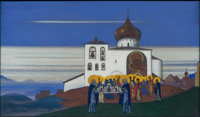 ズヴェニゴロド、1933 作： Nicholas Roerich