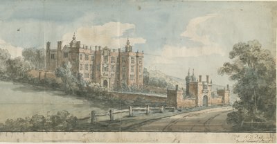 ボーデザートホールと公園：水彩画、1770 作： Nicholas Thomas Dall