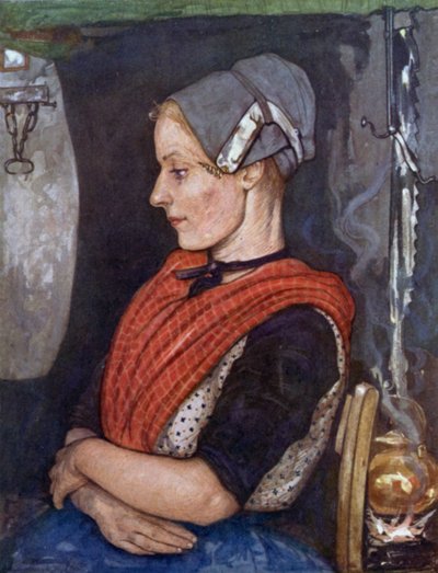A Girl of Elspeet (カラーリトグラフ) 作： Nico Jungman