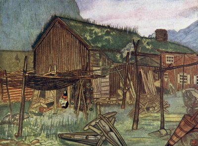 ノルウェー。Sundalsorenの漁網（カラーリトグラフ 作： Nico Jungman