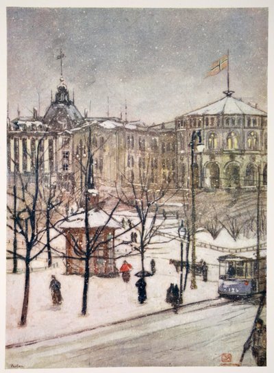 国会議事堂（ストレーシング）、クリスチャニア、1905 作： Nico Jungman