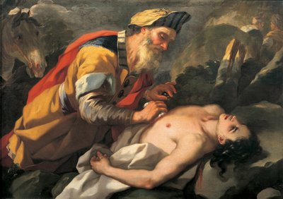良きサマリア人、1705年頃。 作： Nicola Malinconico