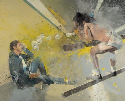 リトル・ガール・バブル・メトロ、2021年（キャンバスに油彩） 作： Nicola Pucci