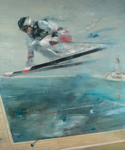 オフ・ザ・トラック、2017年（キャンバスに油彩） 作： Nicola Pucci