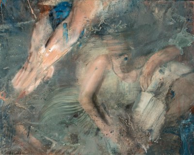 ソファに横たわる女性、2015年（キャンバスに油彩） 作： Nicola Pucci