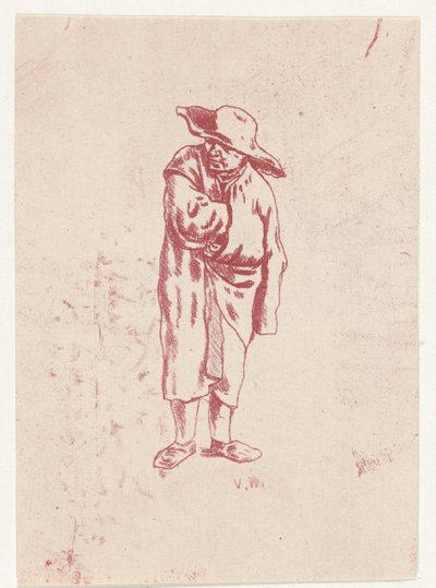 ジャケットに腕を隠した男性 作： Nicolaas Gerhard van Huffel