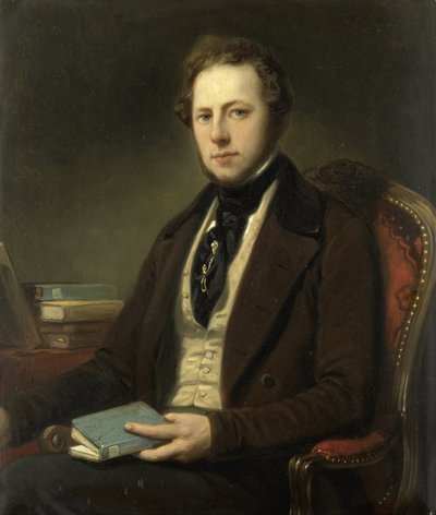 男の肖像、おそらくペトルス・アウグストゥス・デ・ジェネステット (1829-1861) 作： Nicolaas Pieneman (attributed to)