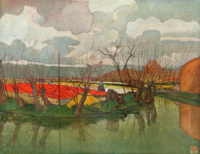 オランダのチューリップ農場、c1898 作： Nicolaas Wilhelm Jungmann