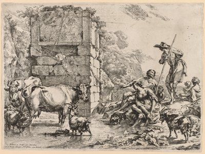 牛の飲酒 作： Nicolaes Berchem