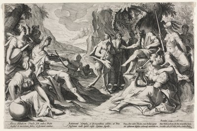 ミダスの判決、1589年。 作： Nicolaes Clock