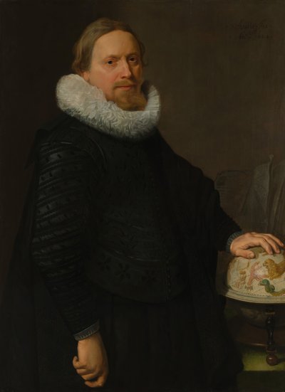 天球を持つ男、1624年。 作： Nicolaes Eliasz Pickenoy